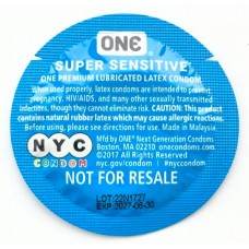Презервативы ONE Super Sensitive NYC Презервативы ONE Super Sensitive NYC